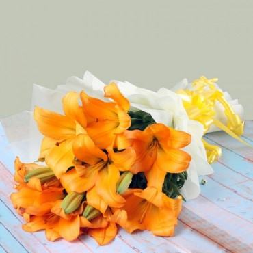  Orange Lilies bouquet